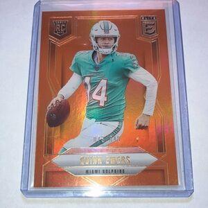 2025 Panini Elite Quinn Ewers Orange /849 Miami Dolphins Football Rookie Card RC